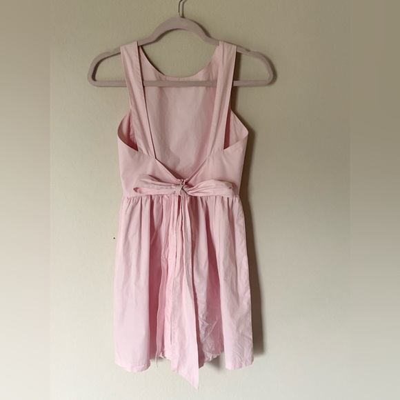 Zara Dresses & Skirts - Zara Trafaluc Soft Pink Bow Tie Mini Dress